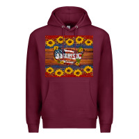 Burgundy usa map Premium Hoodie - Artiststas