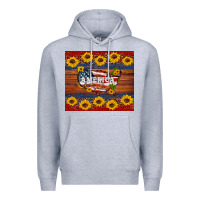 Heather Grey usa map Premium Hoodie - Artiststas