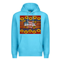 Ocean Blue usa map Premium Hoodie - Artiststas