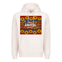 Pale Pink usa map Premium Hoodie - Artiststas