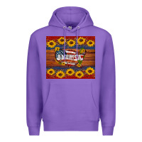 Purple usa map Premium Hoodie - Artiststas