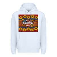 White usa map Premium Hoodie - Artiststas
