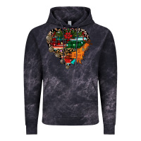 Cloud Black festive western christmas heart Vintage Hoodie - CowhideDigitalArt