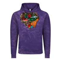 Cloud Purple festive western christmas heart Vintage Hoodie - CowhideDigitalArt