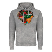 Cloud Rock festive western christmas heart Vintage Hoodie - CowhideDigitalArt