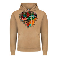 Vintage Camel festive western christmas heart Vintage Hoodie - CowhideDigitalArt