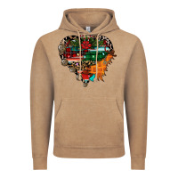 Vintage Coffee festive western christmas heart Vintage Hoodie - CowhideDigitalArt