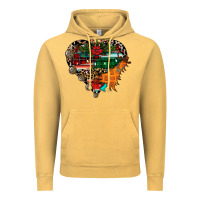 Vintage Mustard festive western christmas heart Vintage Hoodie - CowhideDigitalArt