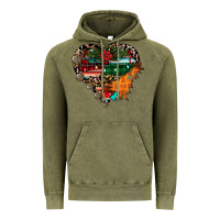 Vintage Olive festive western christmas heart Vintage Hoodie - CowhideDigitalArt