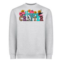 Heather Grey happy crafter Heavyweight Sweatshirt - RanaPortraitStore