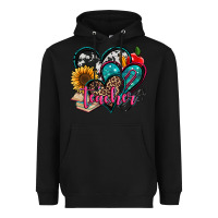 Black teacher hearts Heavyweight Hoodie - Jasminsmagicworld
