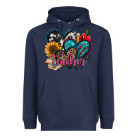 Navy teacher hearts Heavyweight Hoodie - Jasminsmagicworld