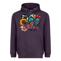 Plum teacher hearts Heavyweight Hoodie - Jasminsmagicworld