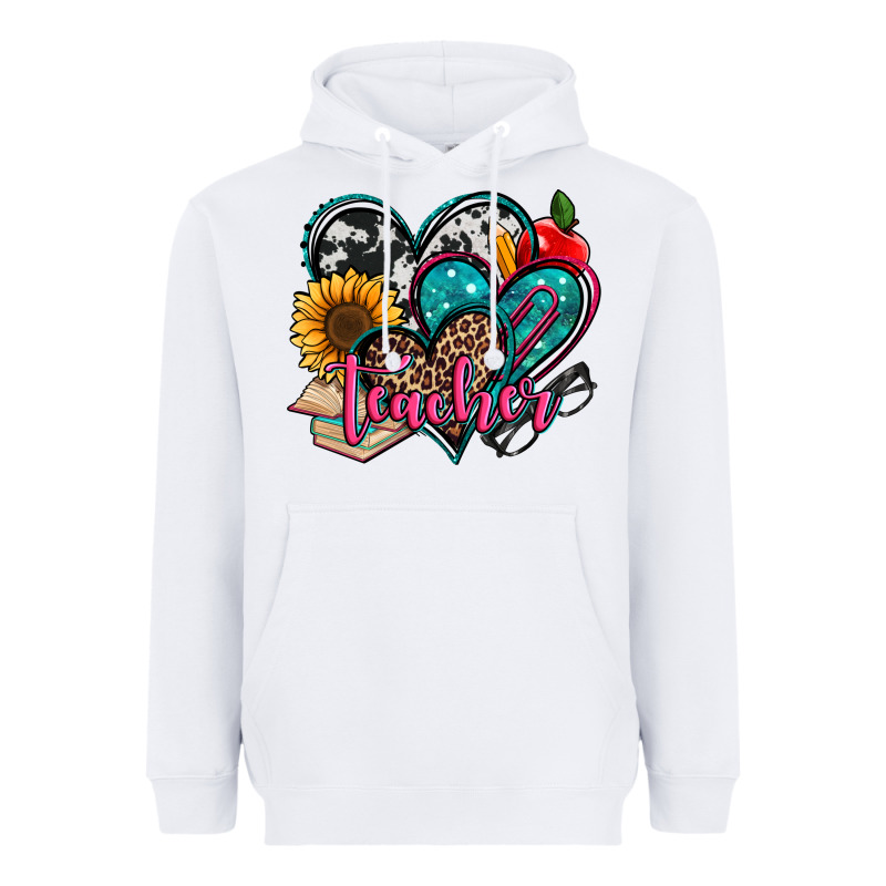 Teacher Hearts Heavyweight Hoodie by Jasminsmagicworld | Teevron