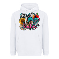 White teacher hearts Heavyweight Hoodie - Jasminsmagicworld