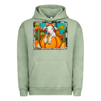 Pigment Oil Green autumn sheep in a pumpkin Urban Hoodie - Jasminsmagicworld