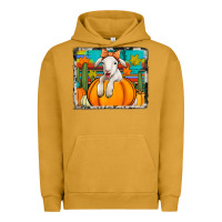 Pigment Peanut Butter autumn sheep in a pumpkin Urban Hoodie - Jasminsmagicworld