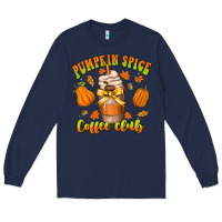 Navy pumpkin spice coffee club Long Sleeve Tee - CowhideDigitalArt