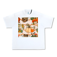 White fall heifer seamless pattern Urban Heavy Tee - BundleAndBundleShop