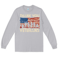 Moon Dust Thank You Veterans American Flag Patriotic Long Sleeve Tee - baoMotion