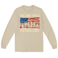 Mushroom Thank You Veterans American Flag Patriotic Long Sleeve Tee - baoMotion