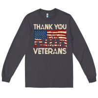 Smoke Thank You Veterans American Flag Patriotic Long Sleeve Tee - baoMotion