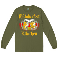 Army Green Oktoberfest Munich Long Sleeve Tee - baoMotion