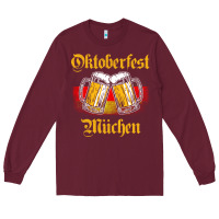 Burgundy Oktoberfest Munich Long Sleeve Tee - baoMotion