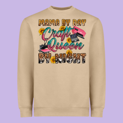 Mama By Day Craft Queen By Night Heavyweight Sweatshirt Designed By Ranaportraitstore