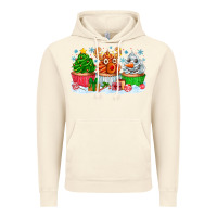 Vintage Artic festive christmas cupcakes Vintage Hoodie - CowhideDigitalArt