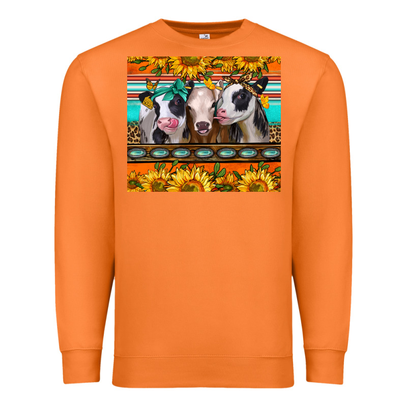 Heifers And Sunflowers Premium Sweatshirt by Jasminsmagicworld | Teevron