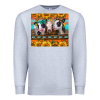 Heather Grey heifers and sunflowers Premium Sweatshirt - Jasminsmagicworld