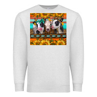 Oatmeal Heather heifers and sunflowers Premium Sweatshirt - Jasminsmagicworld