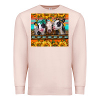 Pale Pink heifers and sunflowers Premium Sweatshirt - Jasminsmagicworld
