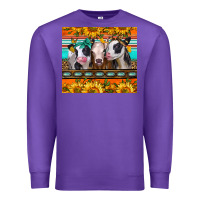 Purple heifers and sunflowers Premium Sweatshirt - Jasminsmagicworld