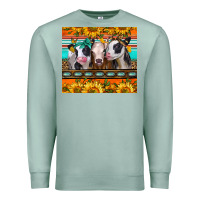 Seafoam heifers and sunflowers Premium Sweatshirt - Jasminsmagicworld