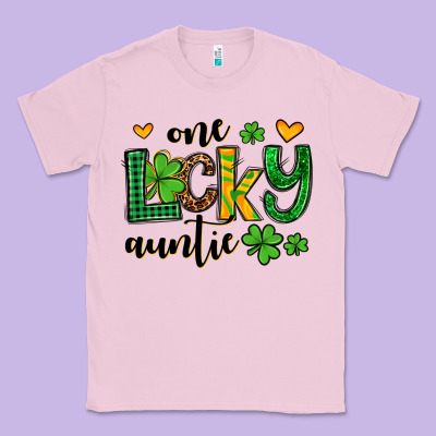 One Lucky Auntie St. Patrick's Classic Tee Designed By Oliviacreatesart