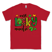 Red One lucky auntie St. Patrick's Classic Tee - OliviaCreatesArt