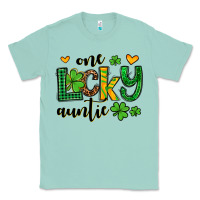 Seafoam One lucky auntie St. Patrick's Classic Tee - OliviaCreatesArt