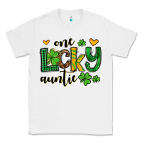 White One lucky auntie St. Patrick's Classic Tee - OliviaCreatesArt