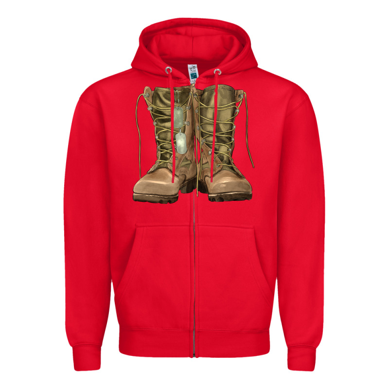 Soldier Boots Zipper Hoodie by RanaPortraitStore | Teevron
