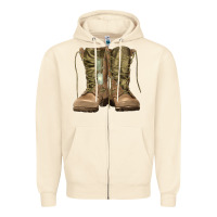 Sandshell soldier boots Zipper Hoodie - RanaPortraitStore