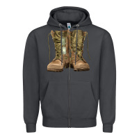 Smoke soldier boots Zipper Hoodie - RanaPortraitStore