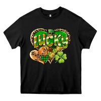 Black Lucky heart St. Patrick's Day Heavy Core Tee - CowGirlArtShop