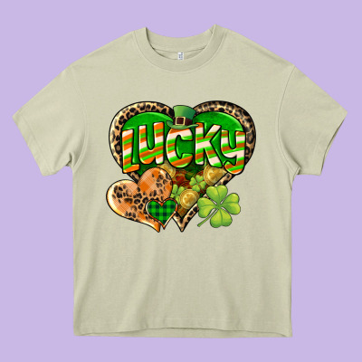 Lucky Heart St. Patrick's Day Heavy Core Tee Designed By Cowgirlartshop