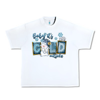White Baby It's Cold Outside Urban Heavy Tee - FaDigitalArtStudio