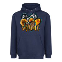Navy softball hearts Heavyweight Hoodie - Jasminsmagicworld