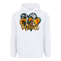 White softball hearts Heavyweight Hoodie - Jasminsmagicworld