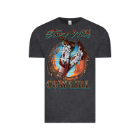 Vintage Black Stay Wild Cowgirl Vintage Tee - FaDigitalArtStudio