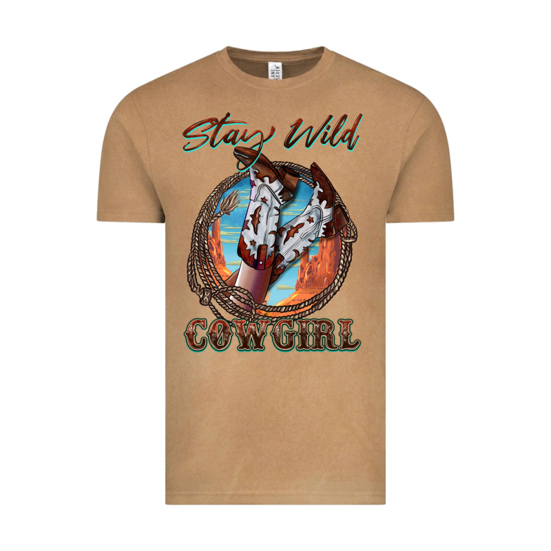 Stay Wild Cowgirl Vintage Tee by FaDigitalArtStudio | Teevron